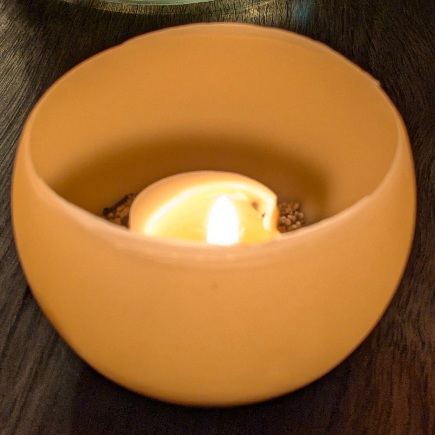 Hand-Poured beeswax candle holder