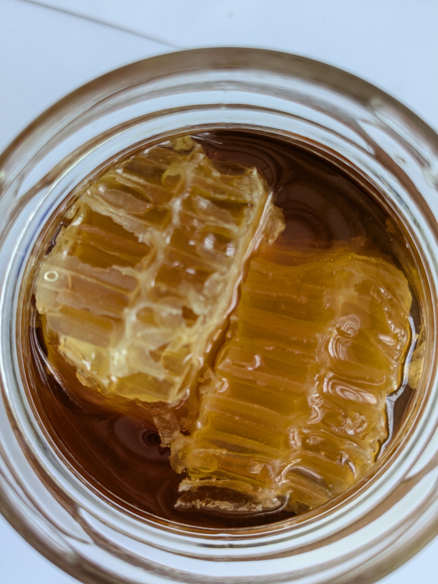 Raw Honey and Comb - Medium Glass Jar - 500g