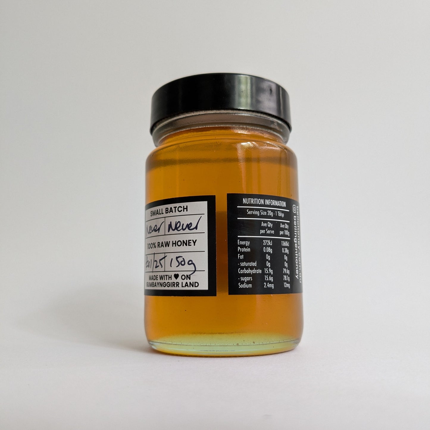 Small Raw Bellingen Honey - Glass Jar -150g