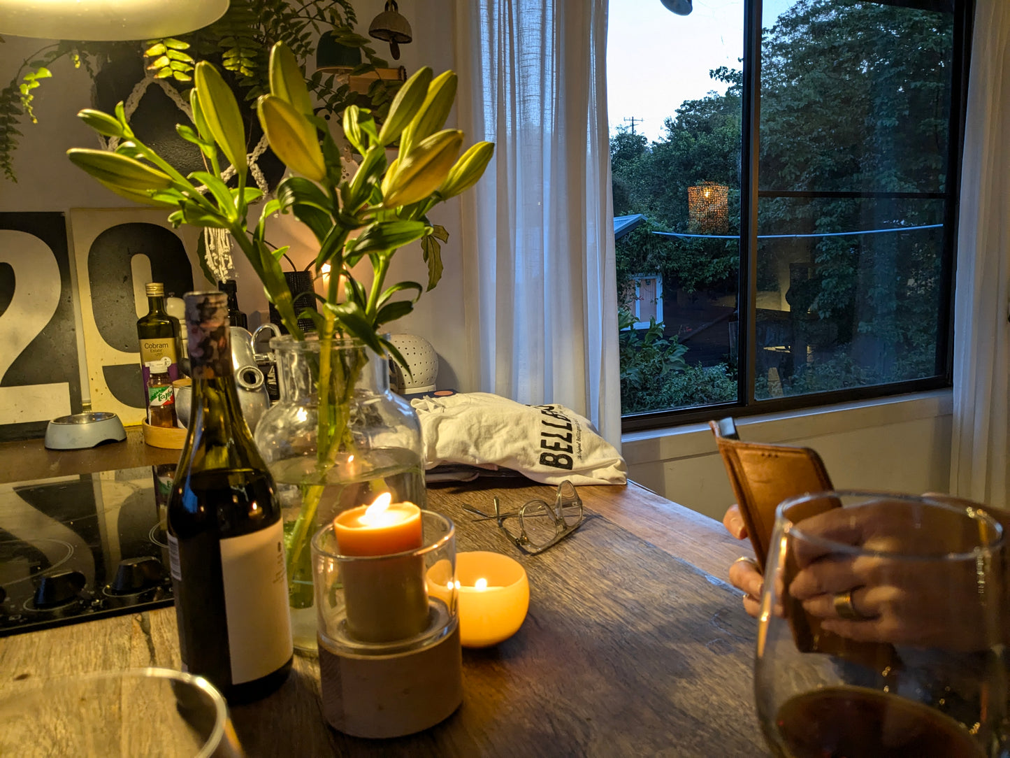 Hand-Poured beeswax candle holder