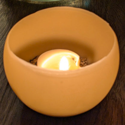 Hand-Poured beeswax candle holder