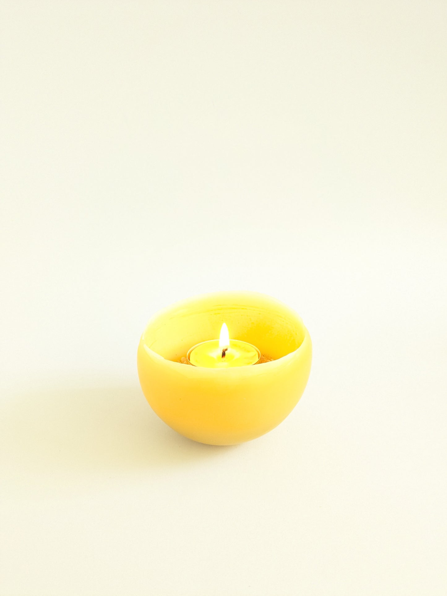 Hand-Poured beeswax candle holder