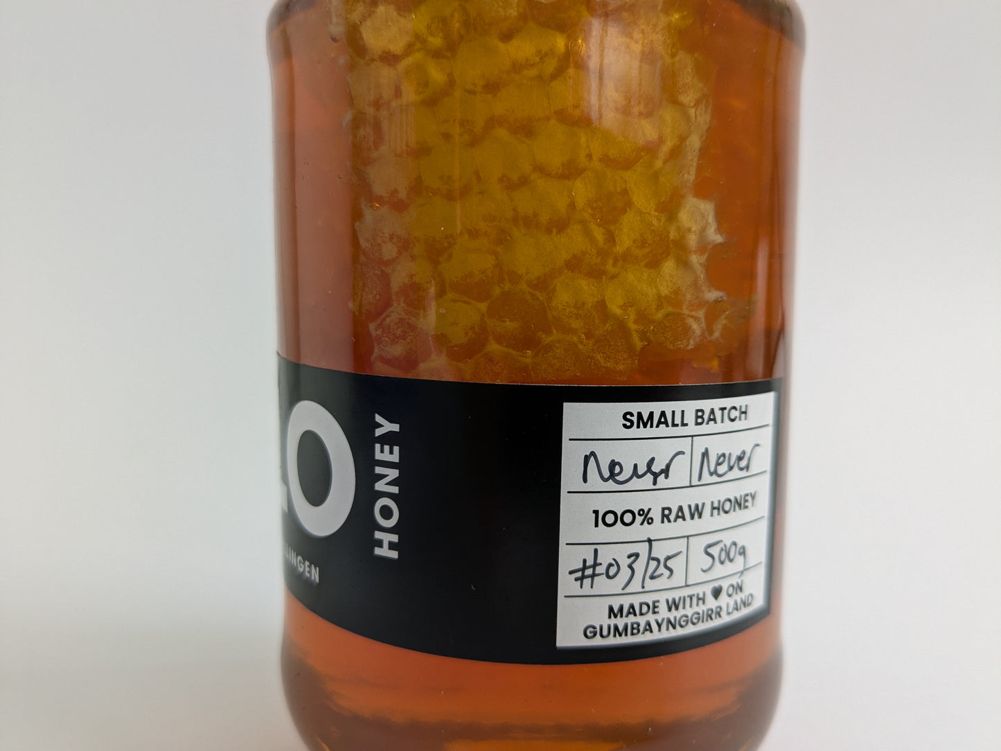 Raw Honey and Comb - Medium Glass Jar - 500g