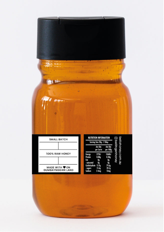 Raw Honey - Medium Squeezy 500g
